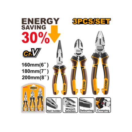 ბრტყელტუჩას 3ც-ნი კომპლექტი 8"/200mm,7"/180mm, 6"/160mm (HKHLPS2831)