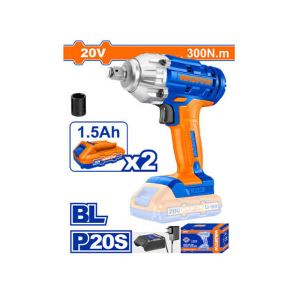 Lithium-Ion უნახშირო ელ.ქანჩის მოსახსნელი 20V-300NM (WCD1512)